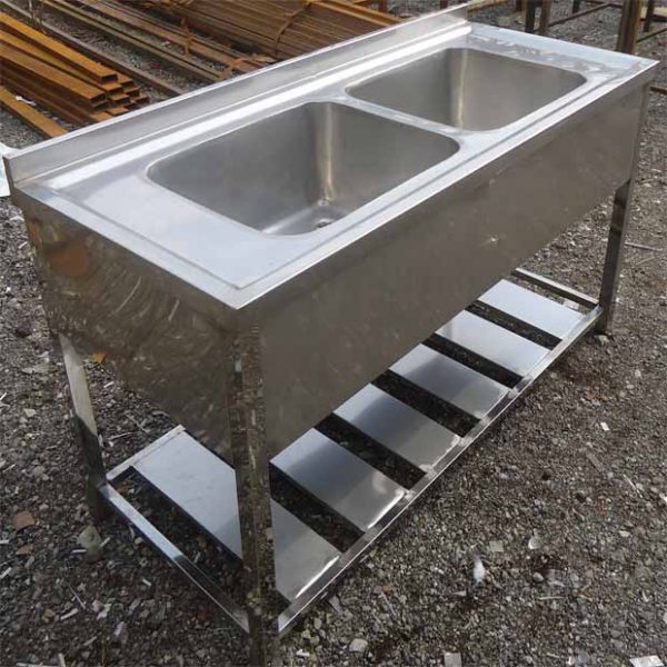 فروش سینک صنعتی استیل دولگنه پایه دار 09121507825